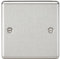 Knightsbridge CL85BC 1G Blanking Plate-Rounded Edge Brushed Chrome