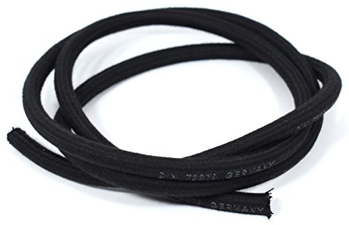 OKOIUM Manguera de Combustible para Gasolina y Diésel, 5 Metros, Ø 6 mm, Revestimiento Textil, para Agua, Gas, Aceite, Color Negro
