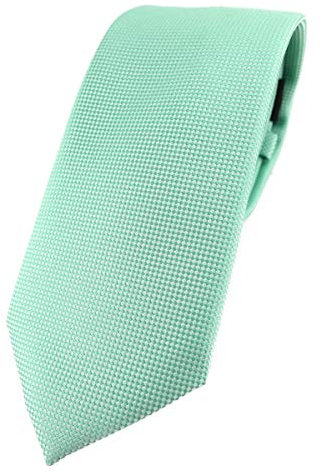 TigerTie Modische Designer Krawatte in mint fein gepunktet