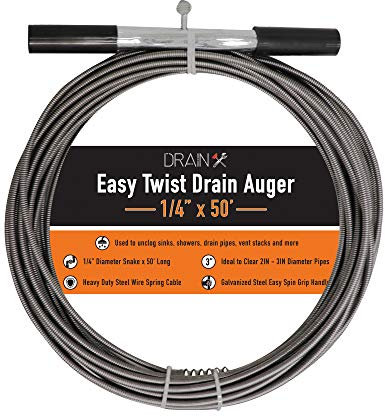 Trivella di scarico Easy Twist 1/4 x 50'