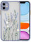 Ownest Kompatibel mit iPhone 12 Hülle, Lavendel Blumen Aesthetic Transparent Matte PC Flowers und Mädchen Frauen Weiche Silikon Bumper Schutzhülle Case für iPhone 12 (Not fit iPhone 12 Pro)- Lila