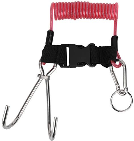 Compras Locas Reef Hook, Marine Reef Steel Hook, Cuba Buceo Accesorios de Buceo Gancho de Acero Inoxidable para Buceo Deportivo(Transparent Powder)