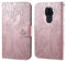 Aisenth Coque pour Xiaomi Redmi Note 9, Arbre de Vie Papillon Motif Housse Case en Cuir PU Cover à Rabat, Portefeuille Étui de Protection avec Fentes pour Cartes, Fonction de Support, Or Rose