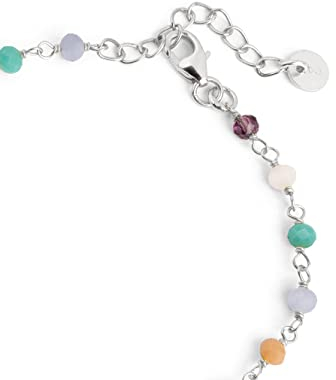 SINGULARU - Crystals Colors Armband. Sterlingsilber mit Rhodium-Beschichtung und Kristalle. Schmuck für Damen.