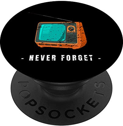 Never Forget TV Set 70er 80er Jahre Nostalgie PopSockets mit austauschbarem PopGrip