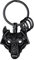 FaithHeart Porte Clés Vikings Tête de Loup Homme Noir Porte Clef Porte Bonheur