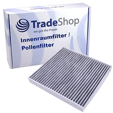 Trade-Shop Innenraumfilter/Pollenfilter mit Aktivkohle für VW Golf Alltrack, Golf Alltrack VII Variant, Golf Alltrack VIII, Golf Sportsvan VII