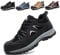 ISOOUS Zapatos de Seguridad Hombre Mujer Ligero Zapatos de Trabajo Punta de Acero Transpirable Calzado de Seguridad Negro 38