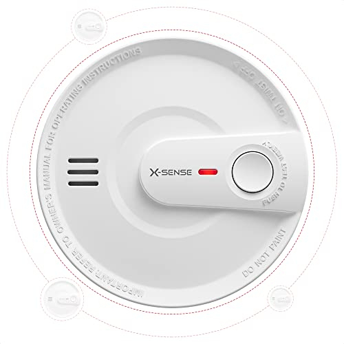 X-Sense Rauchmelder Vernetzt 10 Jahre Batterie, feuermelder vernetzt mit Einer Übertragungsreichweite von über 250 m, SD20-W, 1er Set