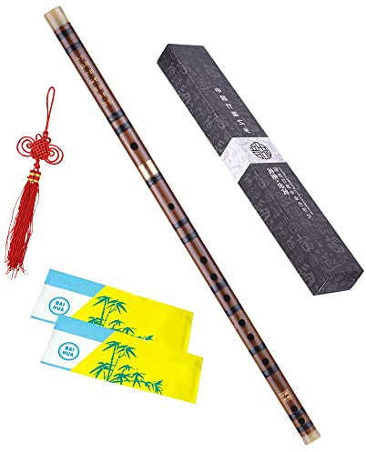 Btuty Flute - Pluggable Bitter Bamboo Flute Dizi traditionnelle chinoise main Bois Musical Instrument clé de C Niveau d'études Performance