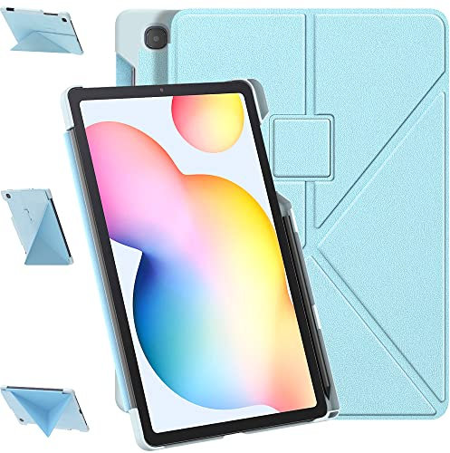 DONGZHU Case for Samsung Galaxy Tab S6 Lite 10.4 inch 2022/2020, Multi-Angle Viewing Auto Wake/Sleep Cover for Samsung Galaxy S6 Lite Tablet (Model:SM-P610/P613/P615/P619)-Sky Blue