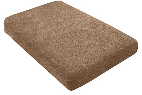 Universal-Sofabezug Tragen Sie hochelastisches, rutschfestes Polyester Universal-Möbelbezug Tragen Sie Universal-Sofabezug Teppich Bettumrandung Creme (Coffee, One Size)