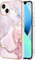 KBIKO-zxl for iPhone 14 Case Marble Design with Sparkly Bling Shiny Cute Cover for Girls Women Slim Hard PC Rugged Protective Shockproof Phone Cases for iPhone 13.Rose Gold YBD