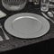 URBNLIVING 33cm Christmas Dinner Charger Plates Placemats Dining Table Setting Reusable Party Decor (Diamond Cross Silver, 12 Charger Plates)