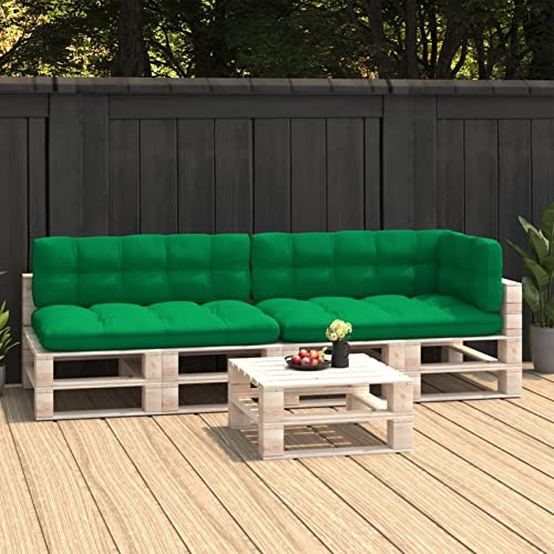 Chusui Palettensofa-Auflagen 5 STK Palettenkissen, Sitzkissen Outdoor, Palettensofa Polster, Palettenmöbel Balkon, Sitzkissen Gartenmöbel, Paletten Sitzkissen, Grün