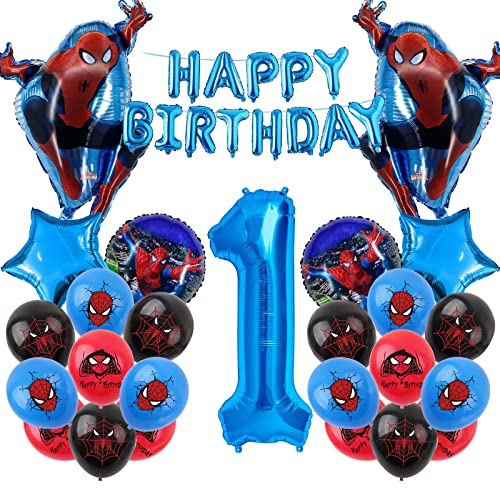 Spiderma Folienballon,spiderma geburtstagsdeko kinder,Luftballons Geburtstag,Luftballon Party,Spiderma Folienballons für Kindergeburtstag Party Dekoration Jungen (1)