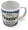 PLUS HOME Taza personalizada con nombre. Regalos personalizados con nombre y texto. Tazas con frases originales.DANIEL