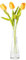 Vase en verre soufflé fabriqué à la main de 23 cm, vase transparent à tige unique pour décoration de mariage, maison et bureau, bouteille décorative de centre de table