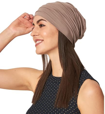 SAKUCHI Damen Chemo Bambus Slouchy Snood Beanie Turban Kopfbedeckung Hut für Krebspatienten Haarausfall…