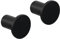 SAYAYO Ganci Accappatoio Bagno Nero in Acciaio Inox Ganci Appendiabiti, Appendi Strofinacci Cucina Gancio da Parete Appendi Accappatoio Bagno Grande Gancio, Capacità Carico 15 kg, 2 Pezzi, 45MM