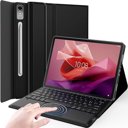 Wineecy Touchpad Tastiera Custodia per Lenovo Tab P12 12.7 Pollici Tablet 2023 [Layout Italiano] - Slim Cover con Rimovibile Magnetica Wireless Bluetooth Keyboard (Lenovo Tab P12)