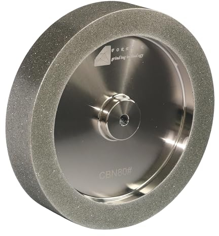 CBN SCHLEIFSCHEIBE 250mm Cubic Boron Nitride Grinding Wheel Knife Sharpening Wheels for Tormek T8 250mm*50mm*12mm (Grit Size 80#,Straight Corner)