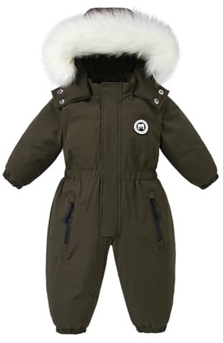 Bébé Filles Habits de Neige Barboteuse Enfant Imperméable Combinaison Vestes de Ski Garçons Toison Manteau Coupe-Vent Vêtements D'Extérieur