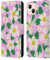 Head Case Designs Licenza Ufficiale Gabriela Thomeu Big Blooms Rosa Floreale Custodia Cover in Pelle a Portagoglio Compatibile con Apple iPhone 13