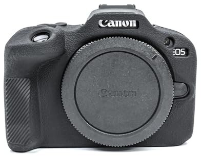 MUZIRI KINOKOO EOS R100 EOSR100 Case, Soft Silicone Protective Case for Canon EOS R100/EOSR100 Mirrorless Camera - Anti-Scratch Slim Fit R100 Silicon Case - Black
