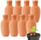 8pcs Ollas Self Watering Terracotta Planter Terra Cotta Clay Watering Spikes for Indoor Outdoor Plants - Large Reservoir Bulbs