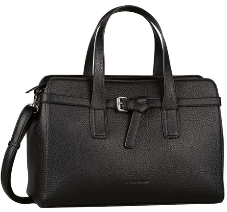 TOM TAILOR Maurine Damen Shopper Umhängetasche Reißverschluss Mittelgroß Schwarz