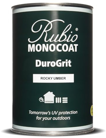 Rubio Monocoat DuroGrit Outdoor Wood Oil, Stain & Sealer - Rocky Umber | 1 Layer, UV Protection for Deck, Fence & Furniture | 1L