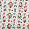 Kt KILOtela Digitaler Leinenstoff, bedruckt, Half Panama-Baumwolle, Dekoration, Polster, Kissen, Tischdecken, 100 cm Länge x 280 cm Breite, Frida Fashion, mehrfarbig, 1 Meter