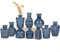 10er-Set Kleine Vasen Kleine Glasvase Vintage Deko Vasen Set Blumendekoration für Tischdeko Mittelstücke, Hochzeitsdekorationen, Blumen Deko Wohnzimmer Bad Muttertagsgeschenk, Blau