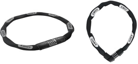 ABUS Kettenschloss 8808C - stabiles Zahlenschloss aus speziell gehärtetem Stahl & Kettenschloss Tresor 1385 – Zahlenschloss aus gehärtetem Stahl