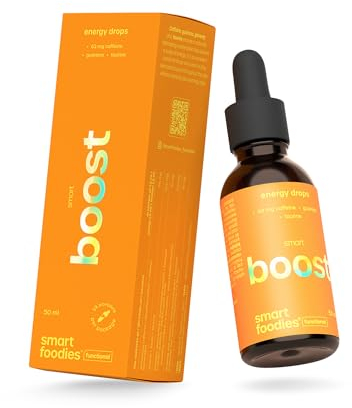 Smart Boost Energy Tropfen – Natürlicher Energieschub mit Koffein, Guarana, Taurin & Ginseng – Für Konzentration, Produktivität & Ausdauer – 300 ml