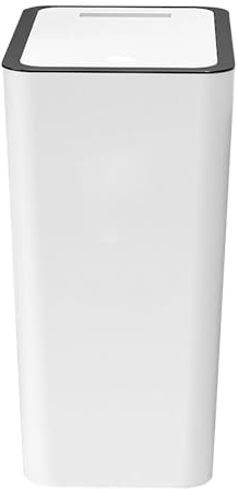 KIMISS Poubelle de Cuisine 15 Litres 15Lacity, Poubelle à Bouton-pression avec Couvercle, Poubelle en Plastique pour Salle de Bains, Toilettes et Cuisine