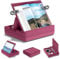 KDD Book Stand for Reading, Multi-Angle Viewing Reading Pillow Stands with Organizer Tray for Lap, Bed, Desk and Couch, Foldable Tablet Pillow Holder for I-pad, Phone, E-Reader (4.7-15) Purple