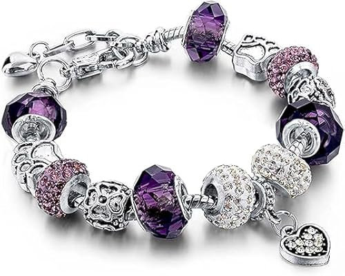 YIZHIXIANGQ Armband mit Charms Kinder, Mädchen Armbänder, Schmuck Damen Armband, Glitzerndes Bettelarmband, Personalisierte Armbänder, Freundschaftsarmband für Mädchen, Frauen