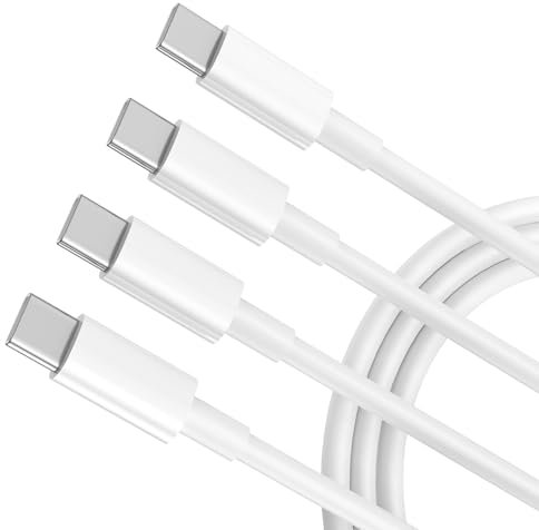 SMICEM USB C Kabel, [2-Pack 2M+3M] 60W USB C auf USB C Kabel PD Schnellladekabel USB Typ C Ladekabel für Galaxy S23 S22 S21 S20 S10 A53,Note 10,Huawei P50 P40 P30 P20,Google Und so weiter, weiß