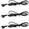 CYIOU 3 pièces câble avec Prise 1.8 mètre câble d'alimentation Euro avec Interrupteur Câble Noir avec Interrupteur et Prise 2 x 0.75 mm² Prise avec câble pour Table Douille de Lampe