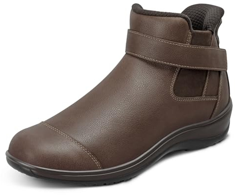 Orthofeet Damen Orthopädischer Hands-Free Blaire Stiefel zur Entlastung schmerzender Füße in Chocolate, Größe 41