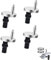 4 Pack Toilet Seat Hinges Fixings with Screws and Expanding Nuts - Easy to Install Toilet Seats Fittings for Blind Holes, Includes Toilet Seat Bolts and Locking Bolt for WC