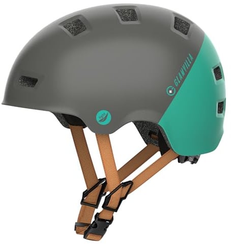 GLAMVILLA Skaterhelm Fahrradhelm Ultraleicht Stadthelm für Kinder/Damen/Herren,Verstellbar Unisex Schutzhelm für Skateboard E-Scooter Roller BMX,Gewicht nur 260g/270/280g Macaron-Farbabstimmung