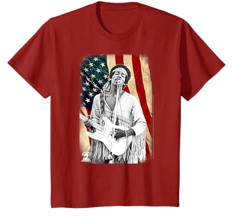 Jimi Hendrix Star Spangled Banner American Flag Vintage Band T-Shirt