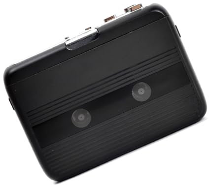 Zymoplas Reproductor de Cassette de 60Hz, Reproductor de Radio de Doble Canal, convertidor de grabadora de Cinta a batería/USB para Viajes al Aire Libre