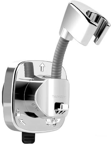360° Swivel Head Suction Cup Shower Head Holder for Handheld Shower, Silver