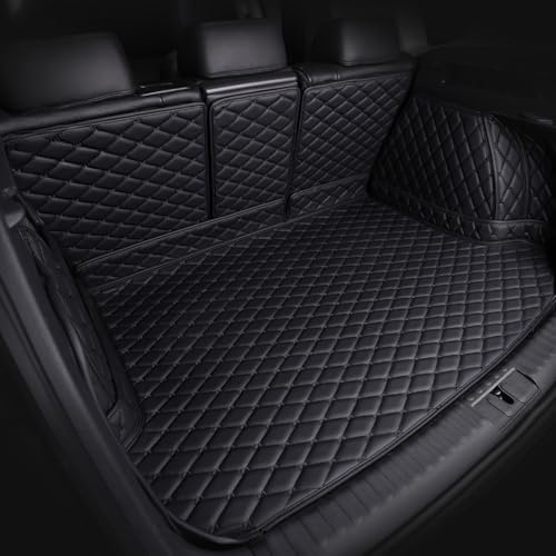 Kofferraum Schutzmatte aus Leder kompatibel mit Mercedes GLC 2023-2024 X254 Passgenaue Kofferraumwanne für Auto, Rundumschutz, Abriebfest und Leicht zu Reinigen(Schwarz,Gilt fürGLC X254)