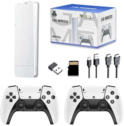 Retropixen Console de Jeux Rétro 4K HDMI - Plus de 20 000 Jeux Classiques & 23 Émulateurs - Console Portable Plug-and-Play avec 2 Manettes Sans Fil 2,4 GHz - 64 Go - Cadeau Geek & Nostalgie