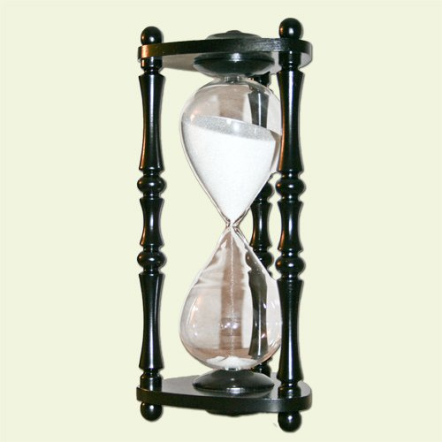 Lauschaer Glaskunst Sanduhr Modell Rustic Schwarz (Laufzeit 30 min)